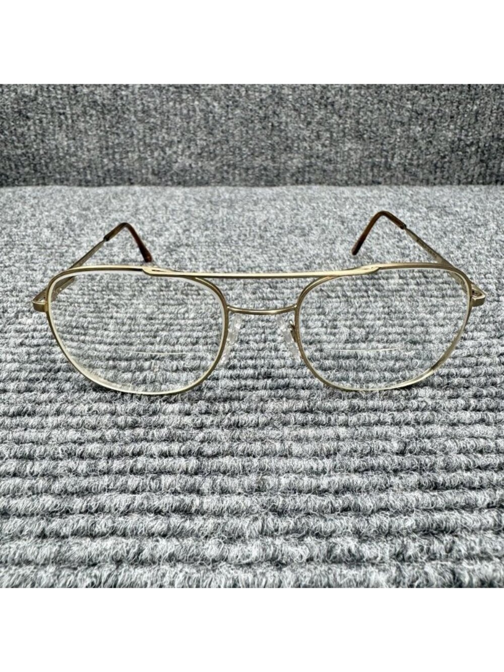 Randolph Eng RE FGN Gold Aviator Eye Sun Glasses FRAMES ONLY 55-20-145 USA Italy